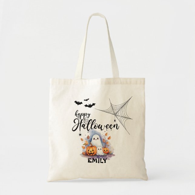 Charming Customizable Halloween  Tote Bag (Front)