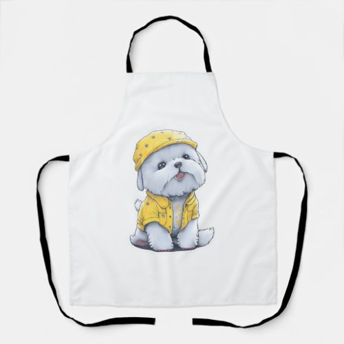 Charming cute dog  apron