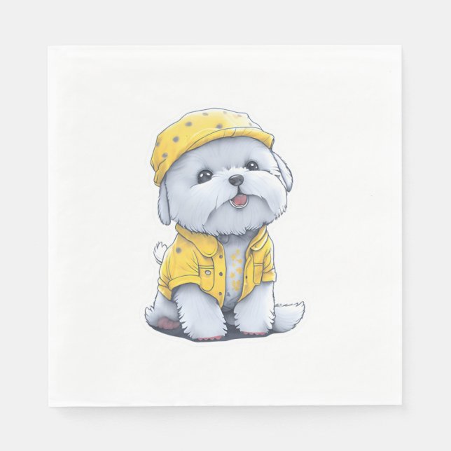 Charming cute dog  napkins (Front)