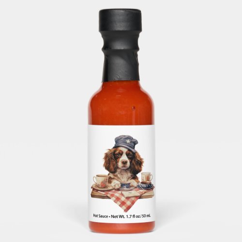 Charming Cute Dog with American Hat on 4th of July Hot Sauces