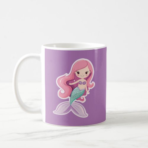 Charming Cute Pastel Mermaid Coffee Mug