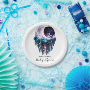 Charming Cute Stars Baby Shower Paper Plates
