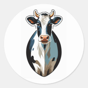 Charming Dairy Cow Sticker - Rustic Farm Animal