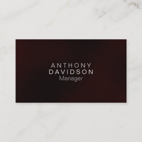 Charming Dark Red Professional Business Card