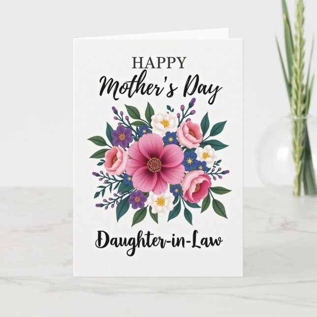 Charming Daughterinlaw Flower Card (Front)