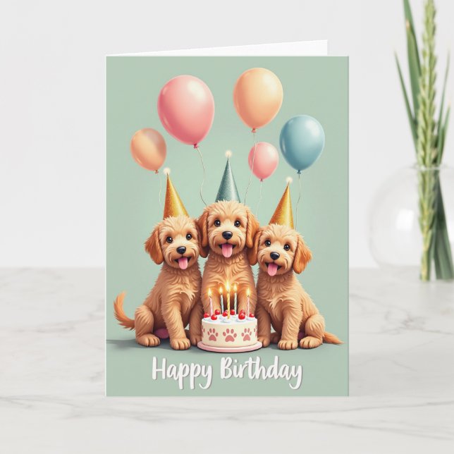 Charming Dog Birthday Card (Front)