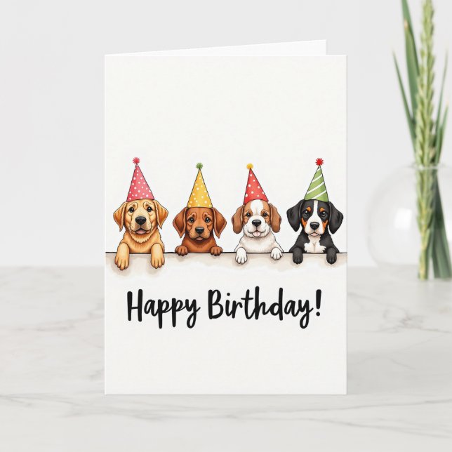 Charming Dog Celebration Card (Front)