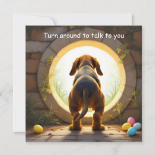 Charming Dog Easter Holiday Card