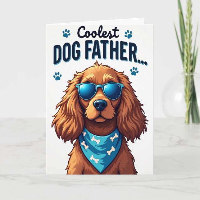 Charming Doggy Fathers Day Card (Front)