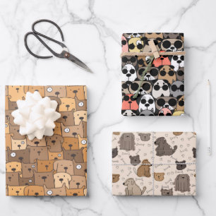 Charming Dogs Delight Wrapping Paper Sheets