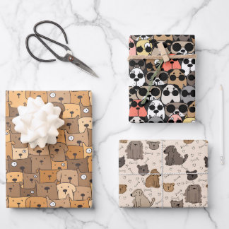Charming Dogs Delight Wrapping Paper Sheets
