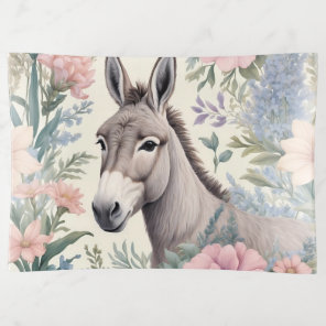 Charming Donkey Pastel Flowers Farm Animal Trinket Tray