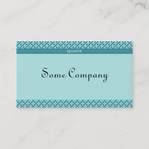 Charming Dots And Stripes (Ocean View) Business Card