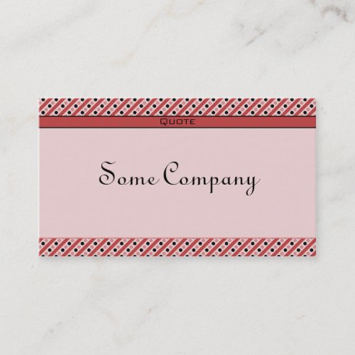 Charming Dots And Stripes (Strawberries) Business Cards