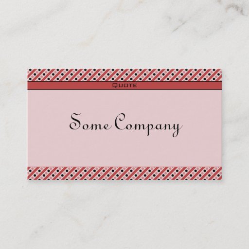 Customizable Charming Dots And Stripes (Strawberries) Business Cards