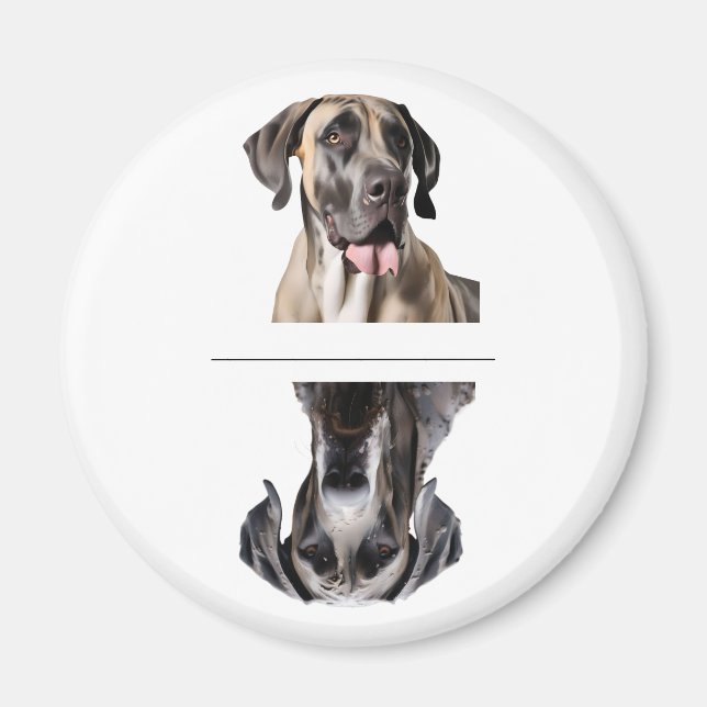 Charming Dun Colored Great Dane Dishwasher Magnet (Front)