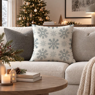 Charming Earthy Nordic Winter Accent Throw Pillow