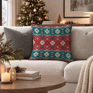 Charming Earthy Scandinavian Winter Pillow Design