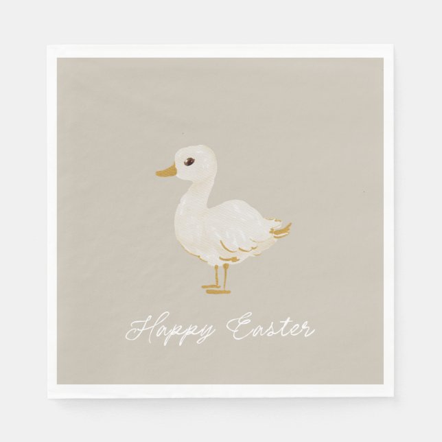 Charming Easter Duck Napkins (Front)