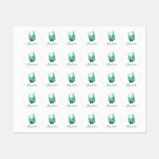Charming Easter Egg – Festive Illustration Labels (Sheet)