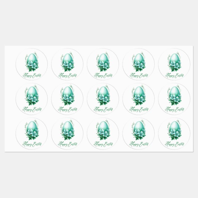Charming Easter Egg – Festive Illustration Labels (Sheet)