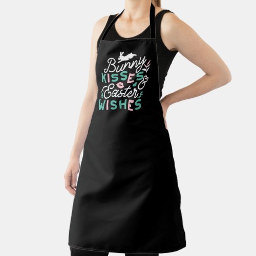 Charming Easter Typography Bunny Easter Apron