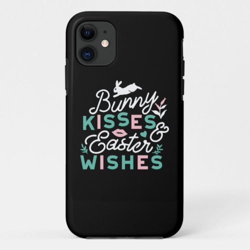 Charming Easter Typography Bunny Easter iPhone 11 Case