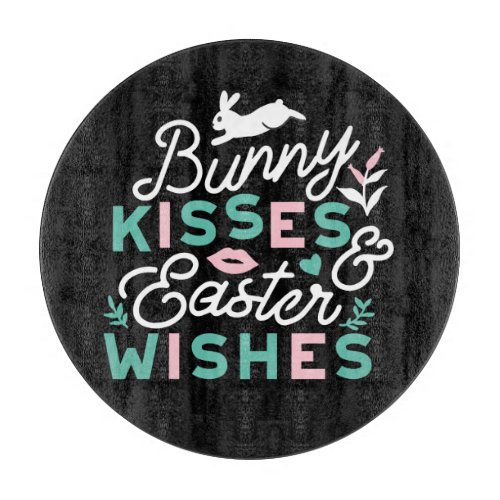 Charming Easter Typography Bunny Easter Cutting Board