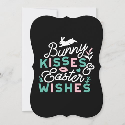 Charming Easter Typography Bunny Easter Invitation