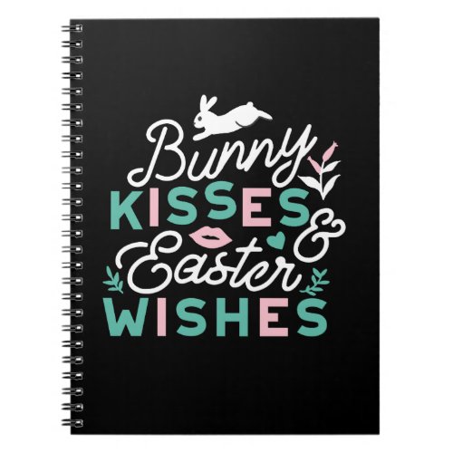 Charming Easter Typography Bunny Easter Notebook