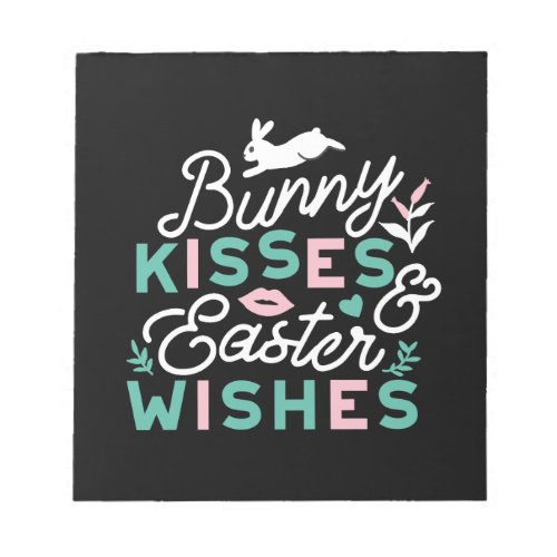 Charming Easter Typography Bunny Easter Notepad