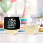 Charming Easter Typography Bunny Easter Stemless Wine Glass