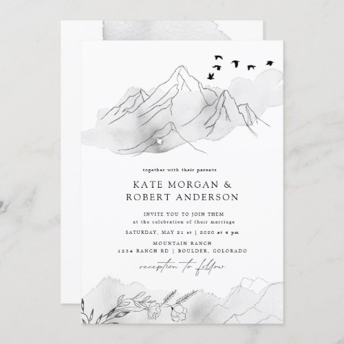 Charming Elegant Landscape Wedding Invitation