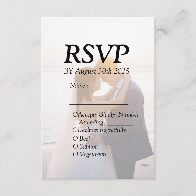 Charming Enclosure Card for Wedding Invitation (Front)
