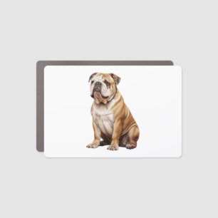 Charming English Bulldog Portrait - Adorable Canin Car Magnet