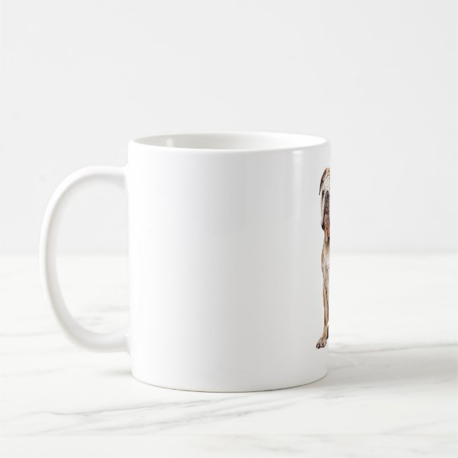 Charming English Bulldog Portrait - Adorable Canin Coffee Mug (Left)