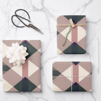 Charming English Folk Plaid: Rustic Tradition Wrapping Paper Sheets