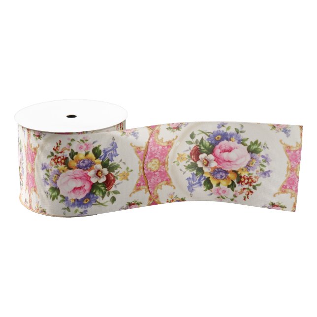Charming English Rose Garden Victorian Ribbon (Spool)