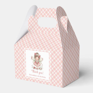Charming Fairy Girl Blush Floral Birthday Favor Boxes