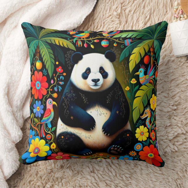 Charming Fairy Panda Bear Throw Pillow (Blanket)