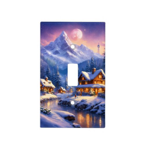 charming fairy tale village light switch cover