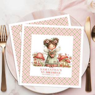 Charming Fairy Whimsical Garden Birthday Party Paper Dinner Napkins