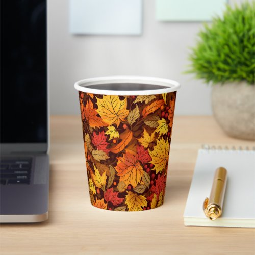 Charming Fall Leaves Baby Shower Paper Cups