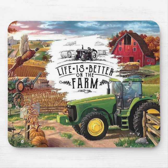 Charming Farmhouse Mouse Pad (Front)