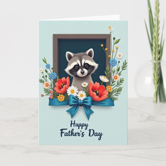 Charming Fathers Day Fur Card (Front)