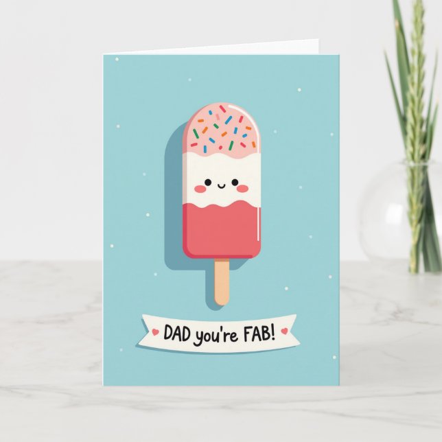 Charming Fathers Day Icon Card (Front)