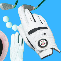 Charming Feminine Golf Cart Clubs Monogram Golf Glove