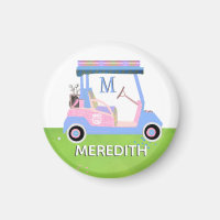 Charming Feminine Golf Cart Clubs Monogram Name