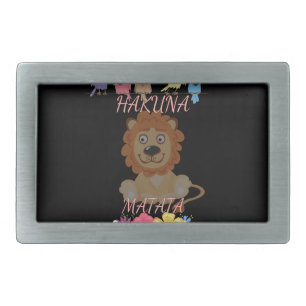 Charming "Flora and Fauna Hakuna Matata" Baby Lion Belt Buckle