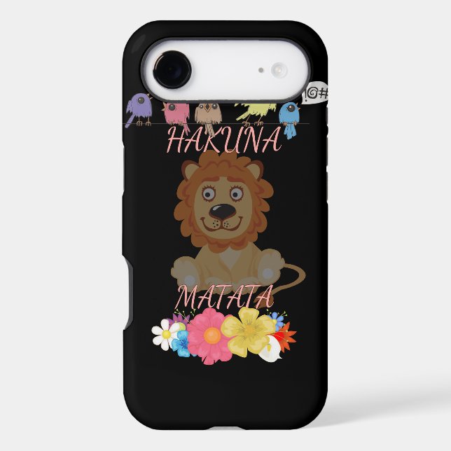 Charming "Flora and Fauna Hakuna Matata" Baby Lion Case-Mate iPhone Case (Back)